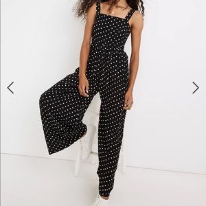 🆕 Madewell Tank Wide-Leg Sleeveless Jumpsuit in Polka Dot